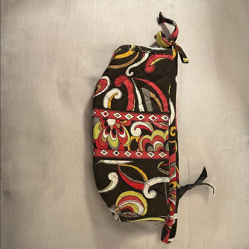Vera Bradley Red and Yellow Swirl Cosmetic Bag
